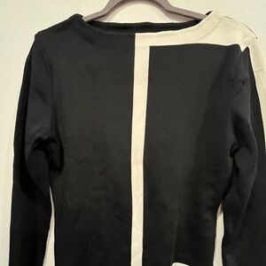 Black- with light sweater.